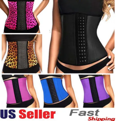 2016 Hot Body Shapers Latex Waist Cincher Waist Trainer Corsets Underbust Waist Corsets 9 Steel Bones Slim Belt Fajas Plus Size