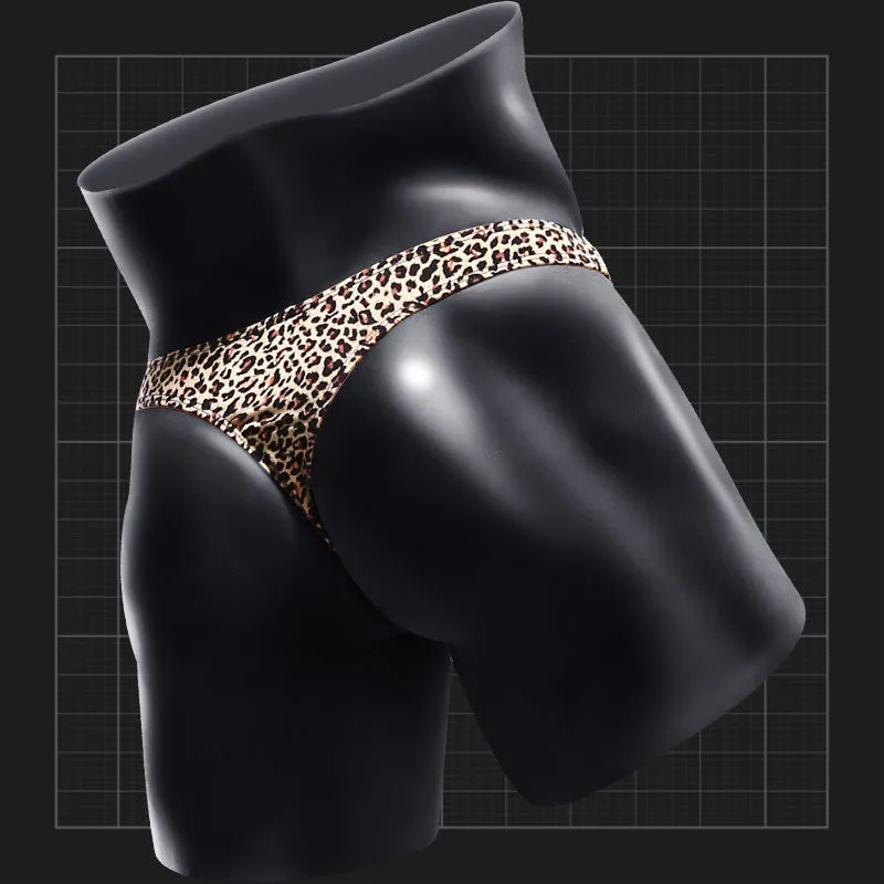 2020 Newest Top Viscose Sexy Leopard Men's Thong