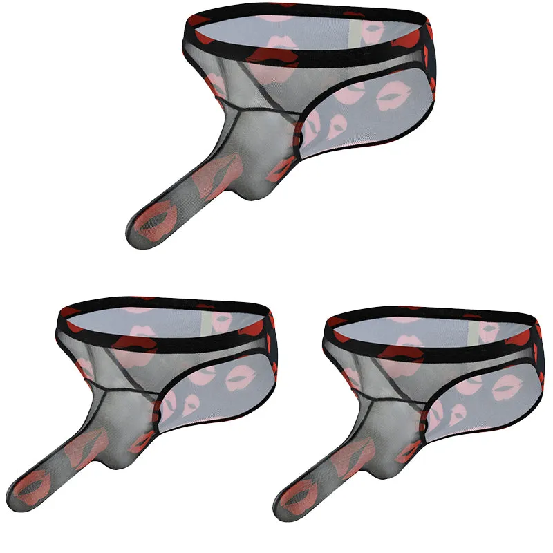 3 Pack Men's Printed Elephant Nose Sexy Underwear