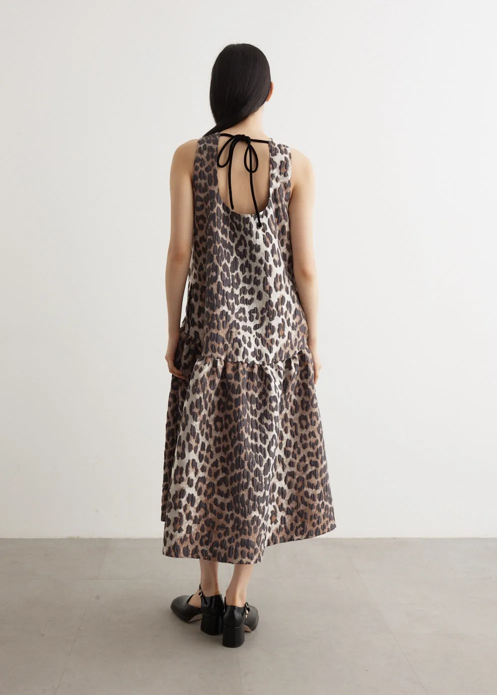 3D Jacquard Midi Dress