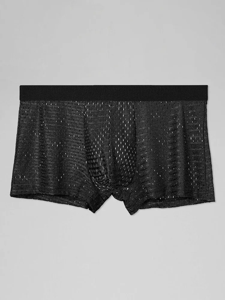 4 Pack Cool Mesh Ice Silk Men's Trunks