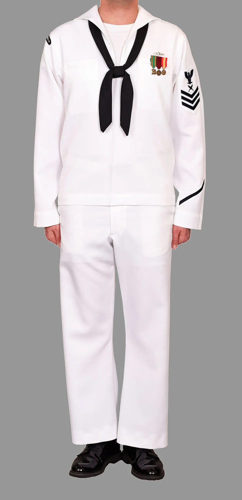 AS-IS NAVY Men Enlisted Dress White Jumper Trousers