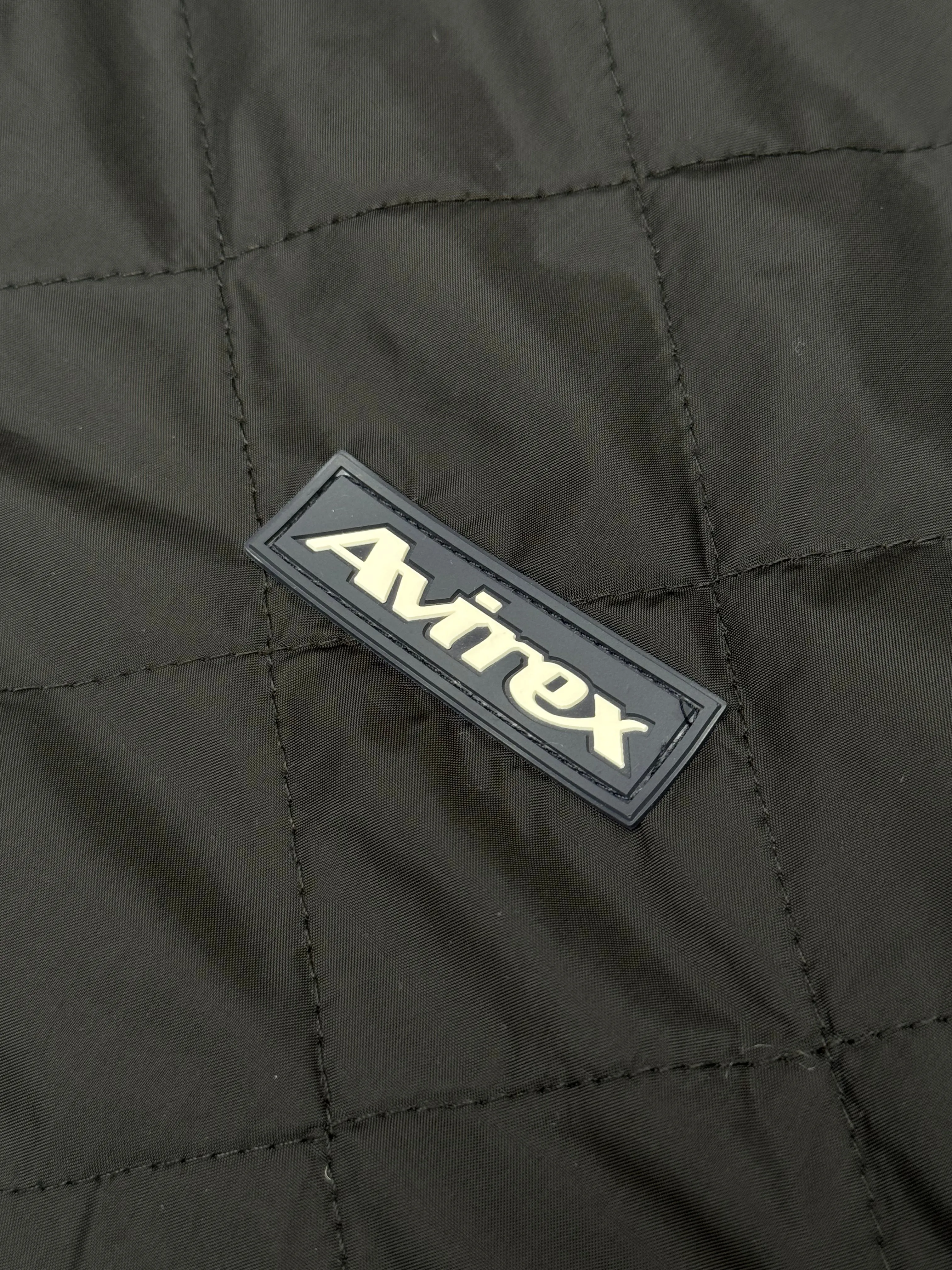 Avirex Reversible Faux Shearling Logo Quilted Varsity Jacket