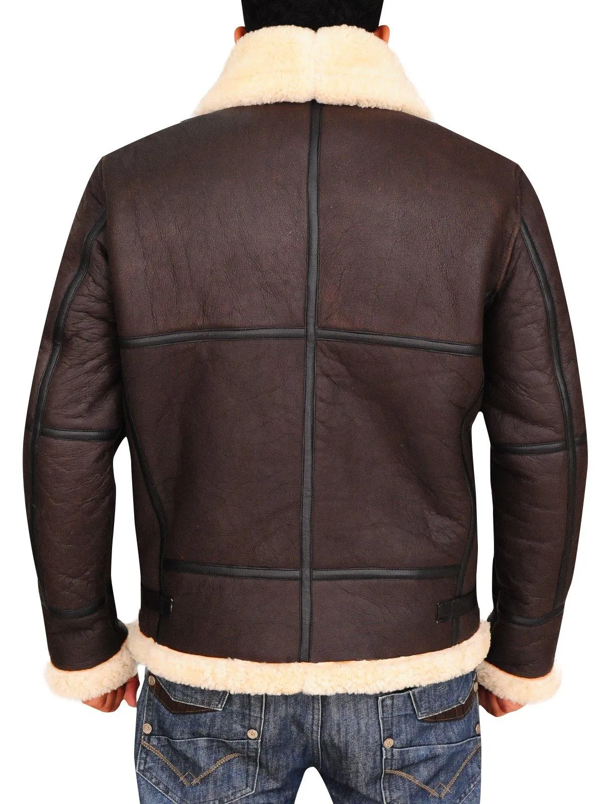 B3 Bomber Aviator Shearling Leather Jacket