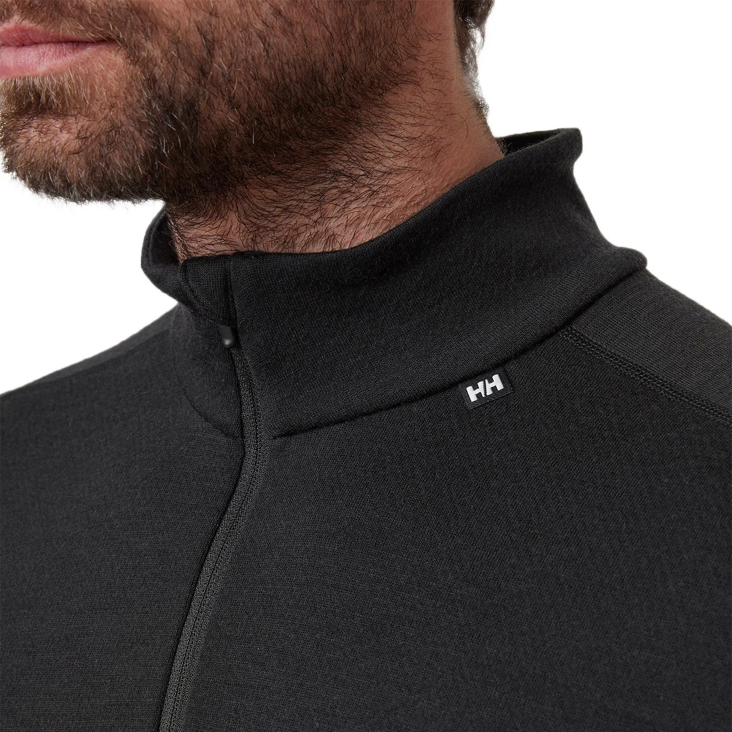 Basic top Helly Hansen Lifa Merino Midweight 1/2 Zip Base Layer, black