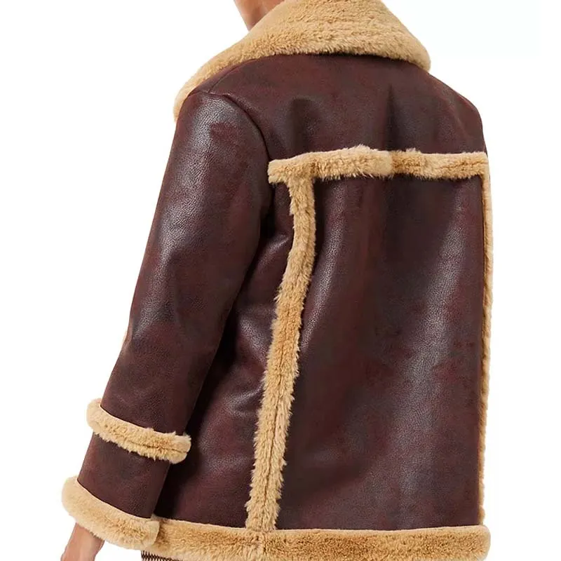 Best Winter Style Sheepskin Genuine Belen Faux Shearling Jacket