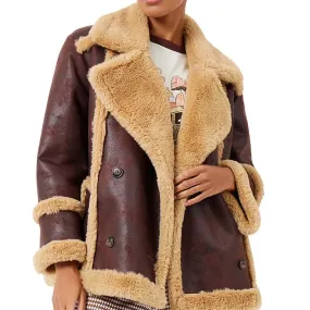 Best Winter Style Sheepskin Genuine Belen Faux Shearling Jacket