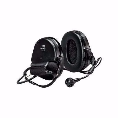 Black 3M PELTOR Swat-Tac VI Hearing Defender No Comms Back Band, Single Freq, 915 Mhz, MT20H682BB-09N SVS