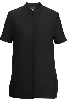 Black Housekeeping Full-Zip Tunic