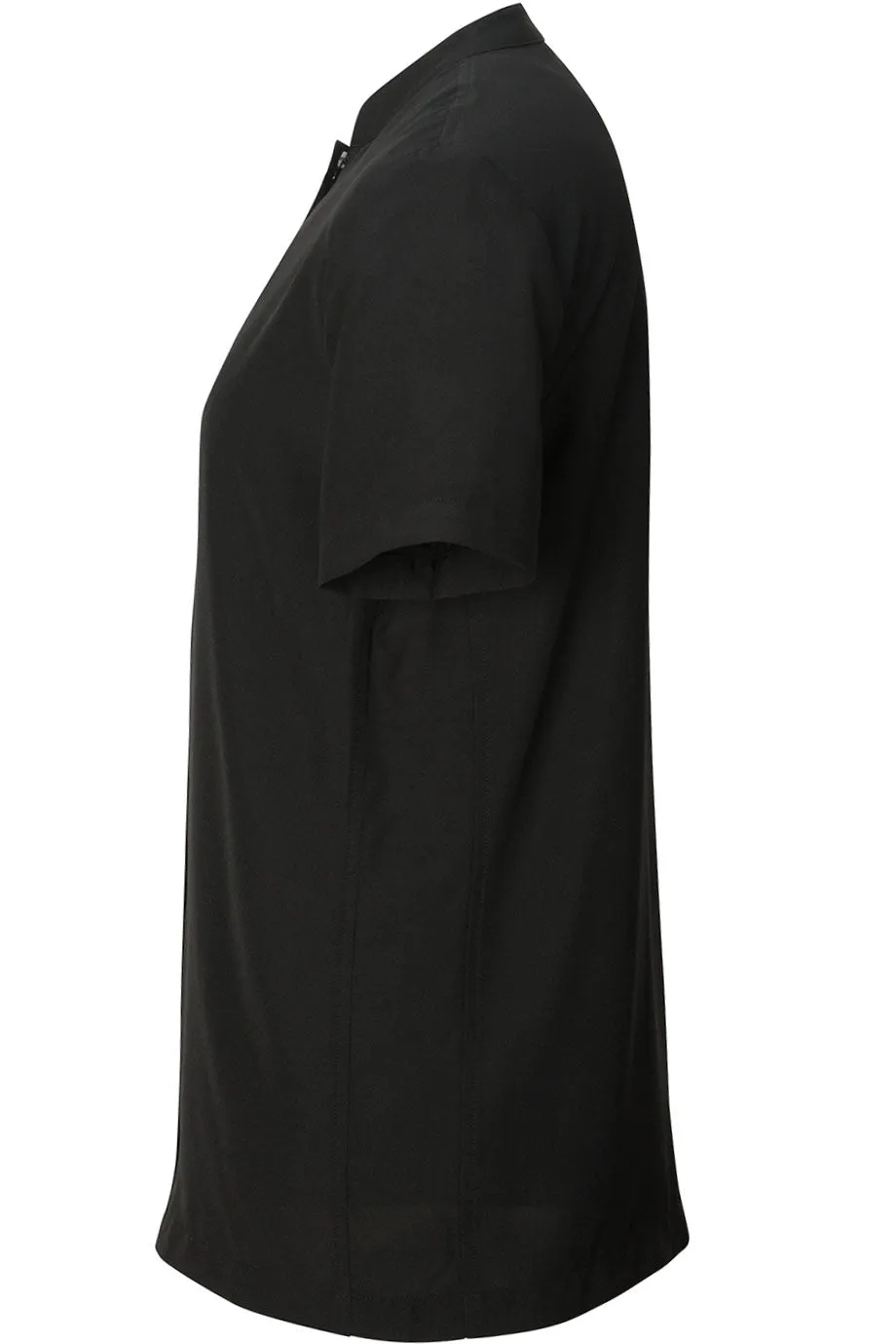 Black Housekeeping Full-Zip Tunic