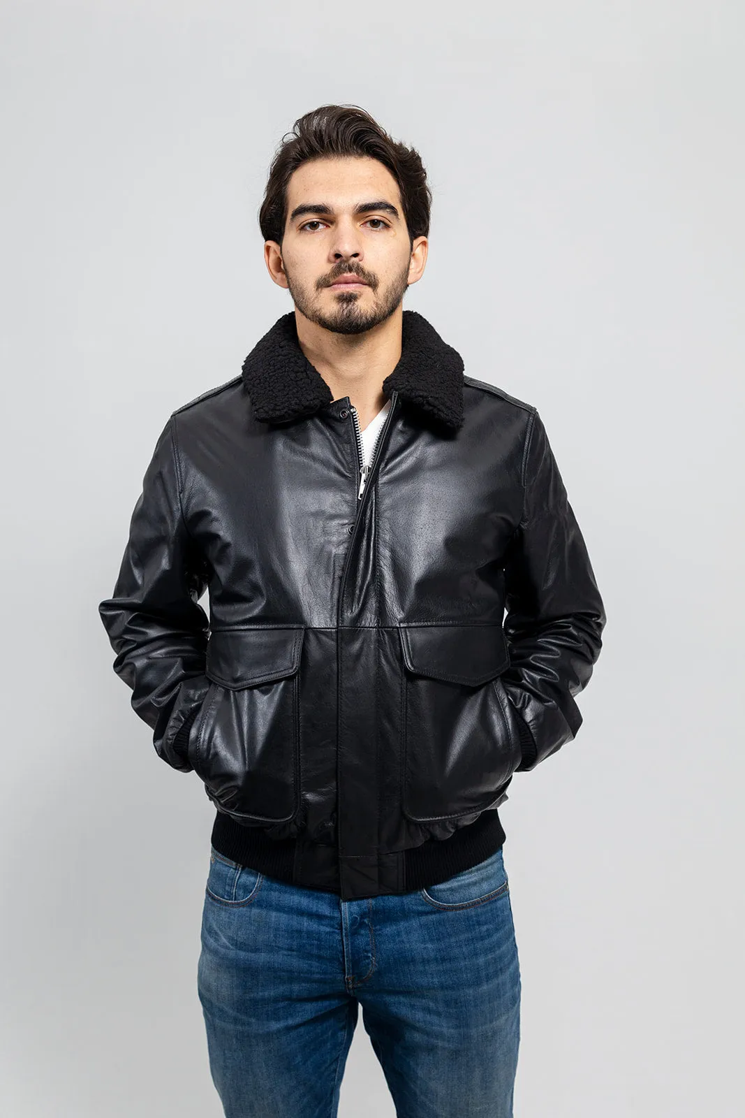 Bomber Men's Fashion Leather Jacket