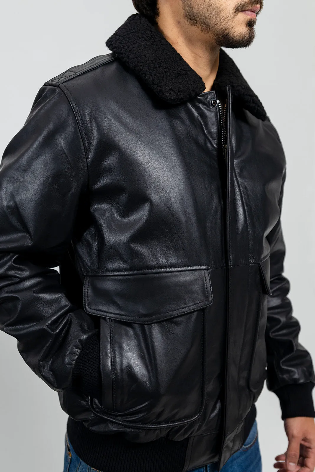 Bomber Men's Fashion Leather Jacket