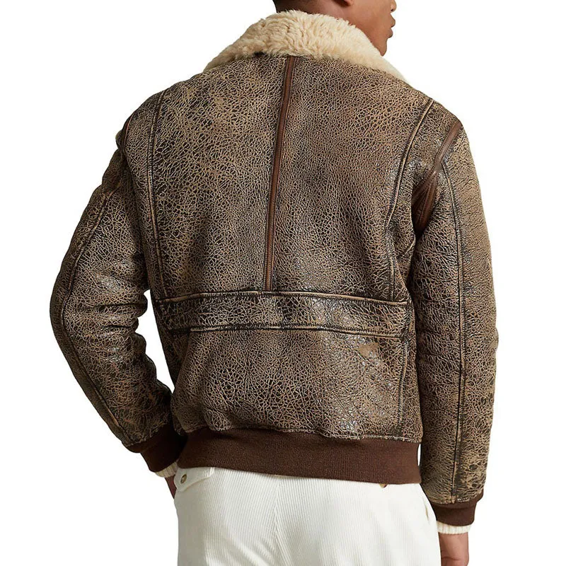 Buy Best Style Genuine B3 Bomber Icelandic Shearling Leather Jacket