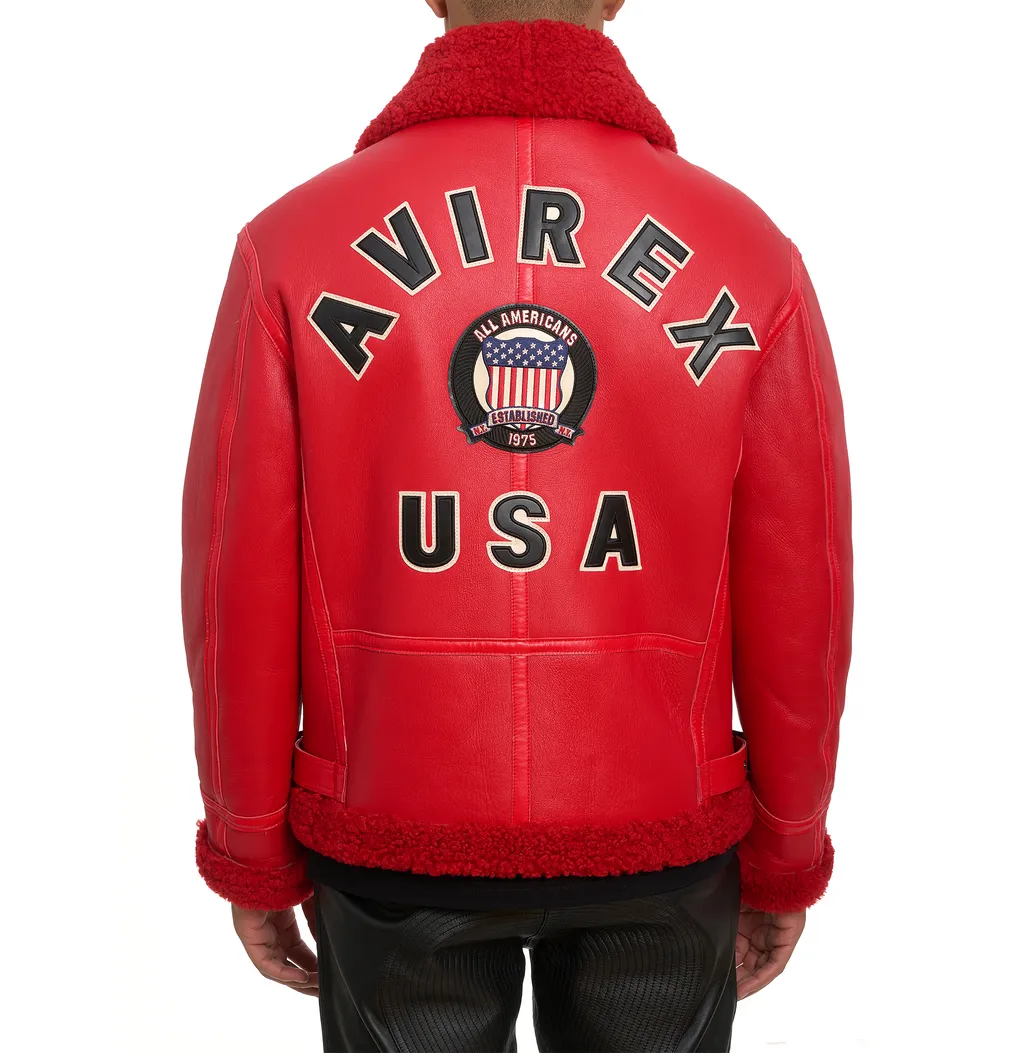 Buy the Best: Winter Avirex B3 Bomber Shearling Leather Jackets for Men – 30% Off!