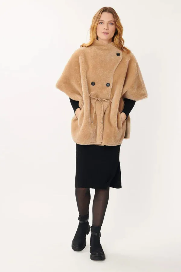 Carnac faux fur Cape - camel