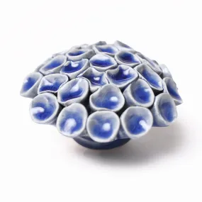 Ceramic Bloom: Blue Coral Succulent