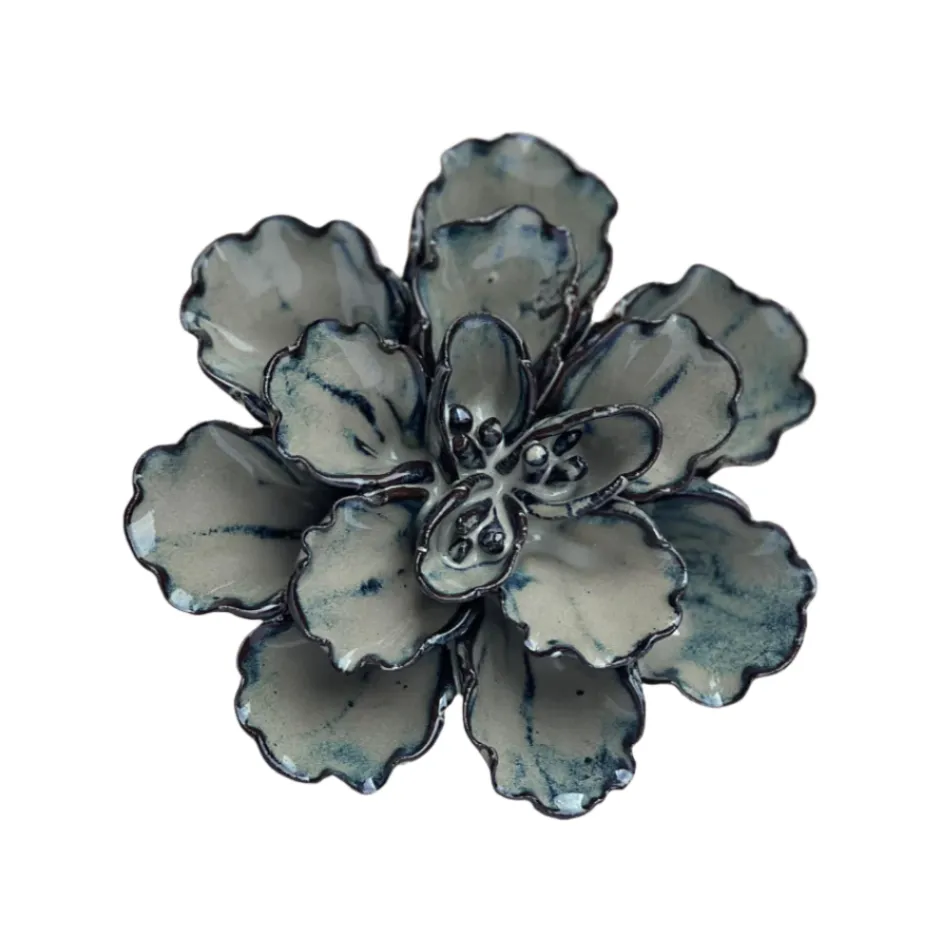 Ceramic Bloom: Dark Ecru Flower