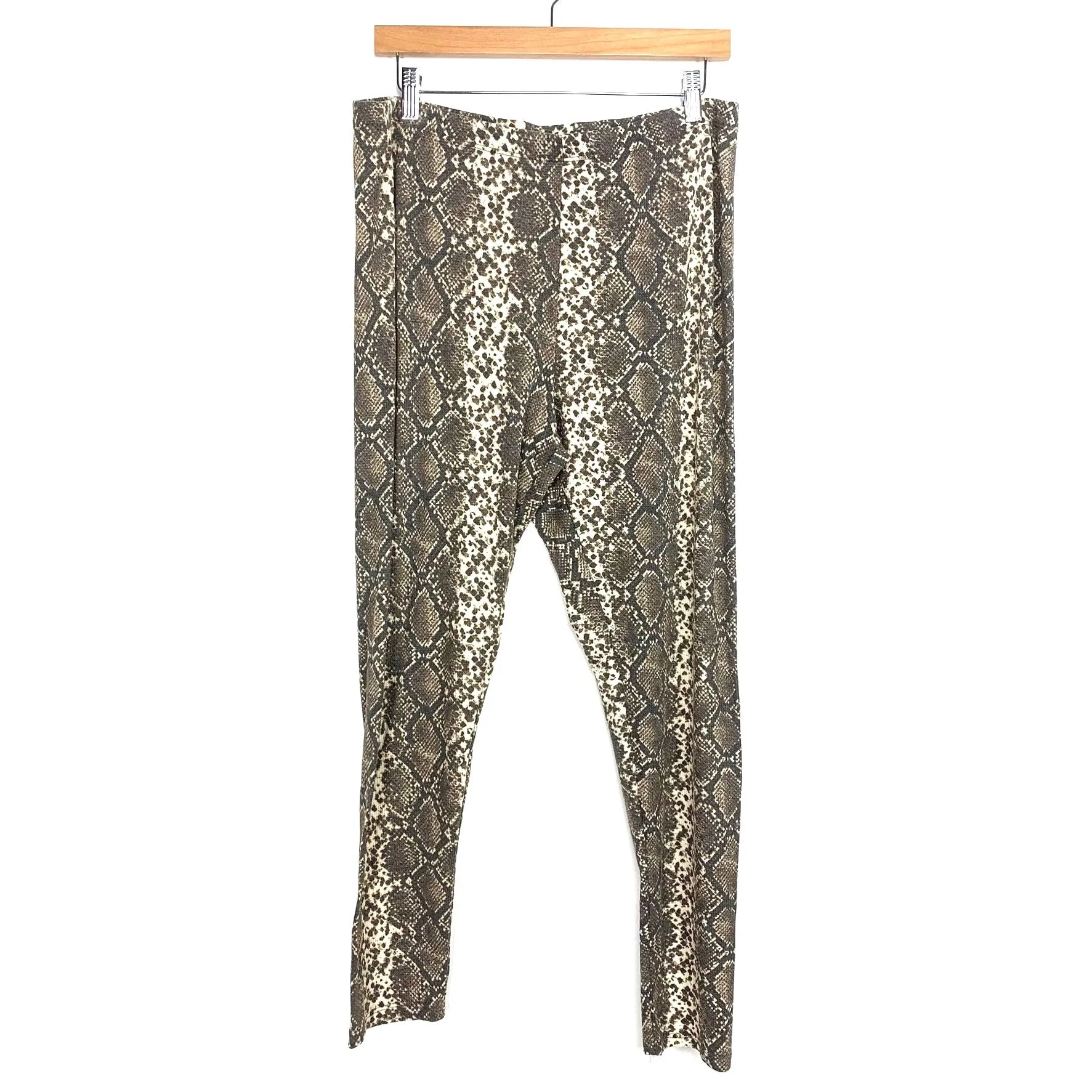 Ces Femme Snakeskin Print Thermal Leggings- Size 2X (Inseam 27")