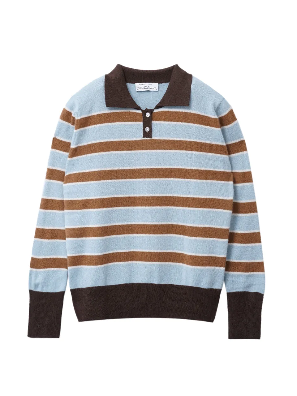 Classic Polo Striped Sweater_Baby Blue / Mocha