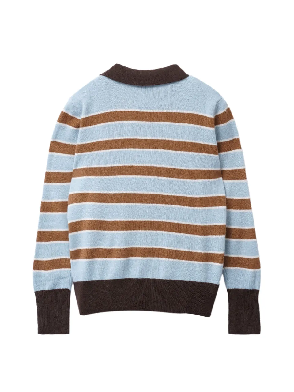 Classic Polo Striped Sweater_Baby Blue / Mocha