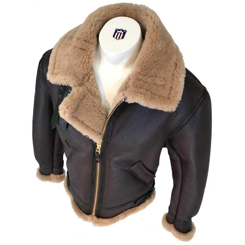 Cockpit USA Mens Spitfire B-3 Sheepskin Bomber Jacket SIZE 38 Final Sale - Ships Same Day