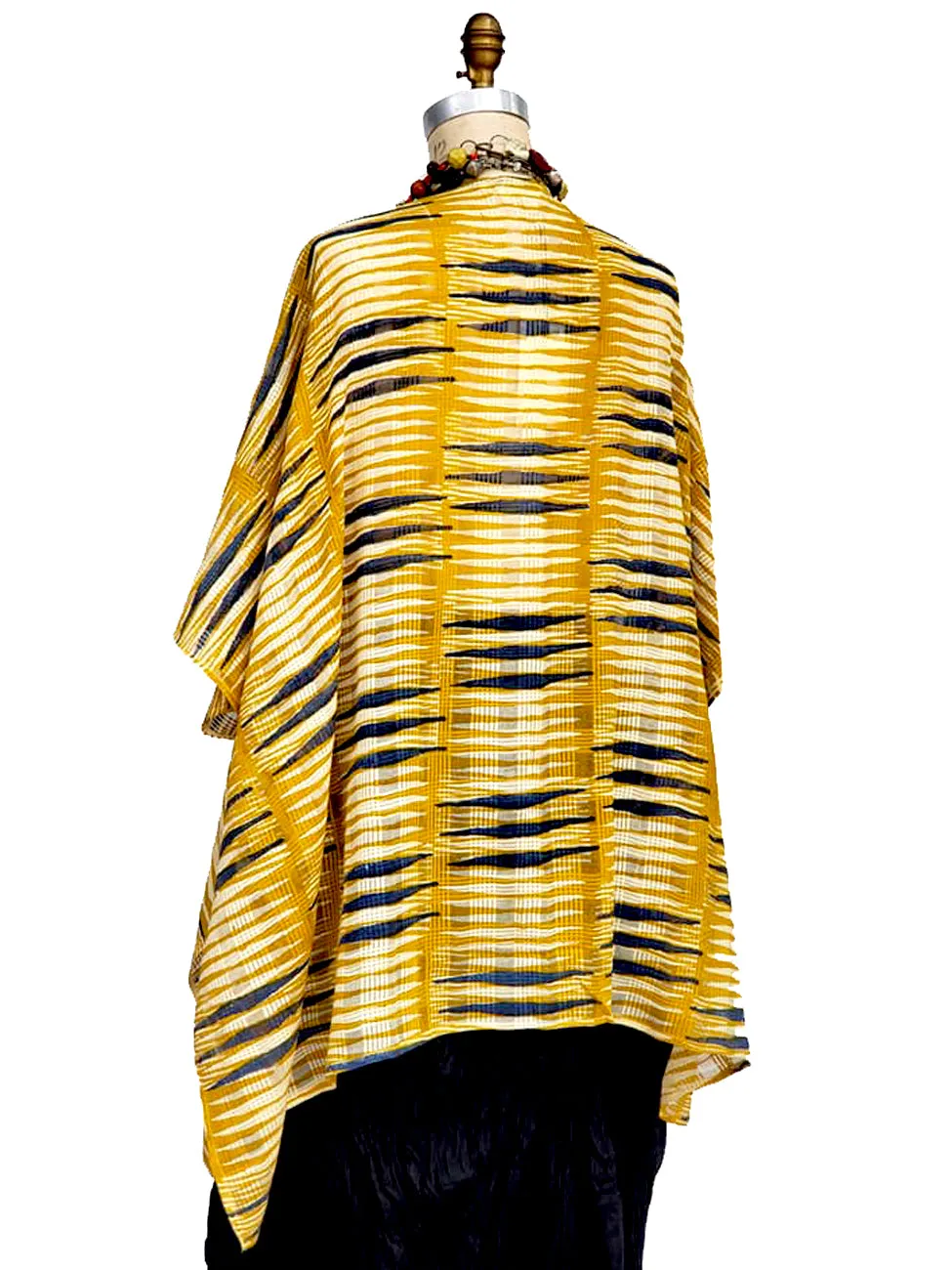 Cotton Hand Blocked Short Kimono Cape