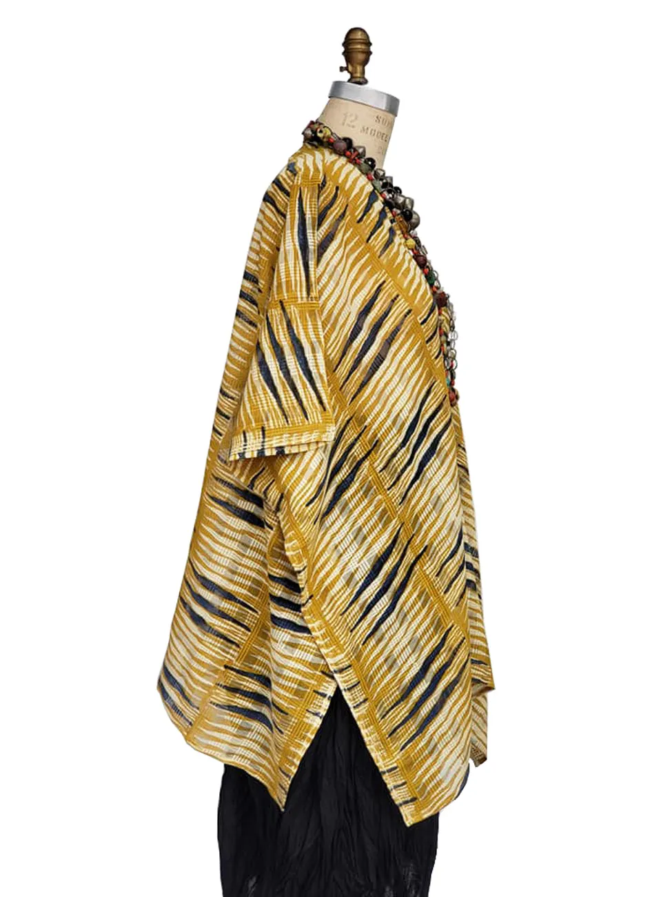 Cotton Hand Blocked Short Kimono Cape