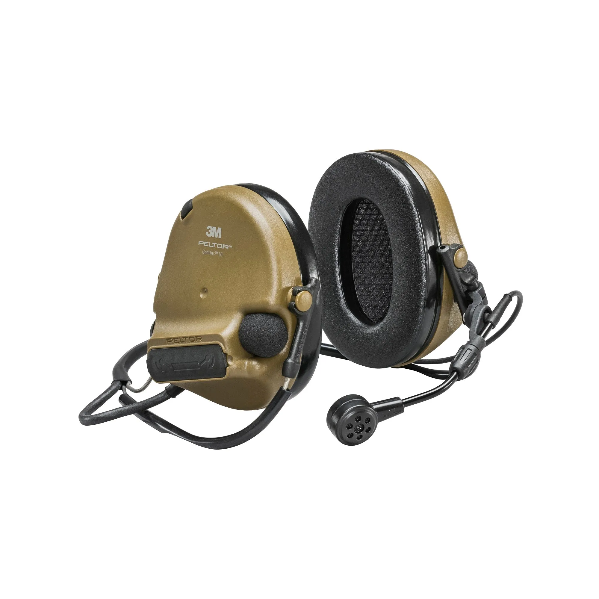 Coyote Brown 3M ComTac VI Hearing Defender Back Band No Comms Headset, 915 Mhz, Single Freq, MT20H682BB-09N CYS