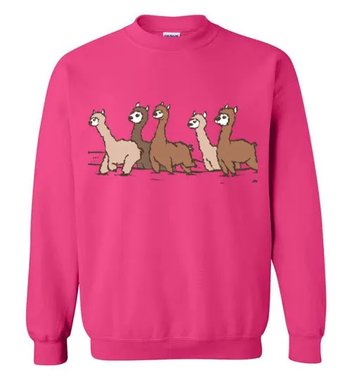 Curious Alpacas Gildan Crewneck Sweatshirt