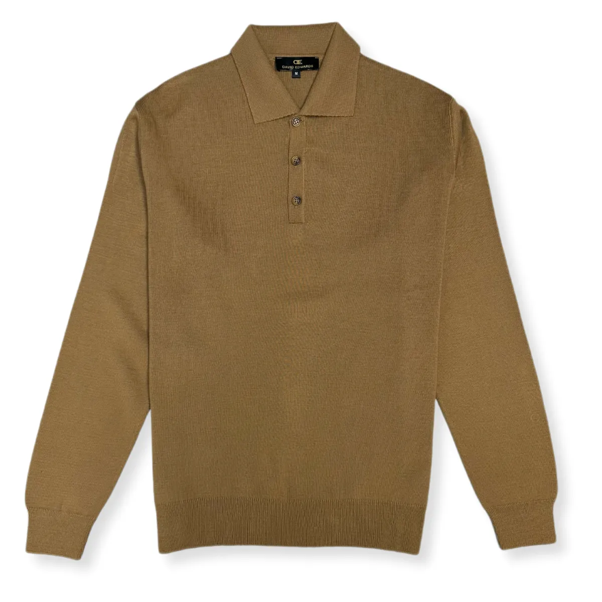 Dave Knitted Solid Polo Sweater