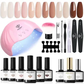 Deep in Love - 19 Pcs 6 Colors Gel Nail Polish Kit