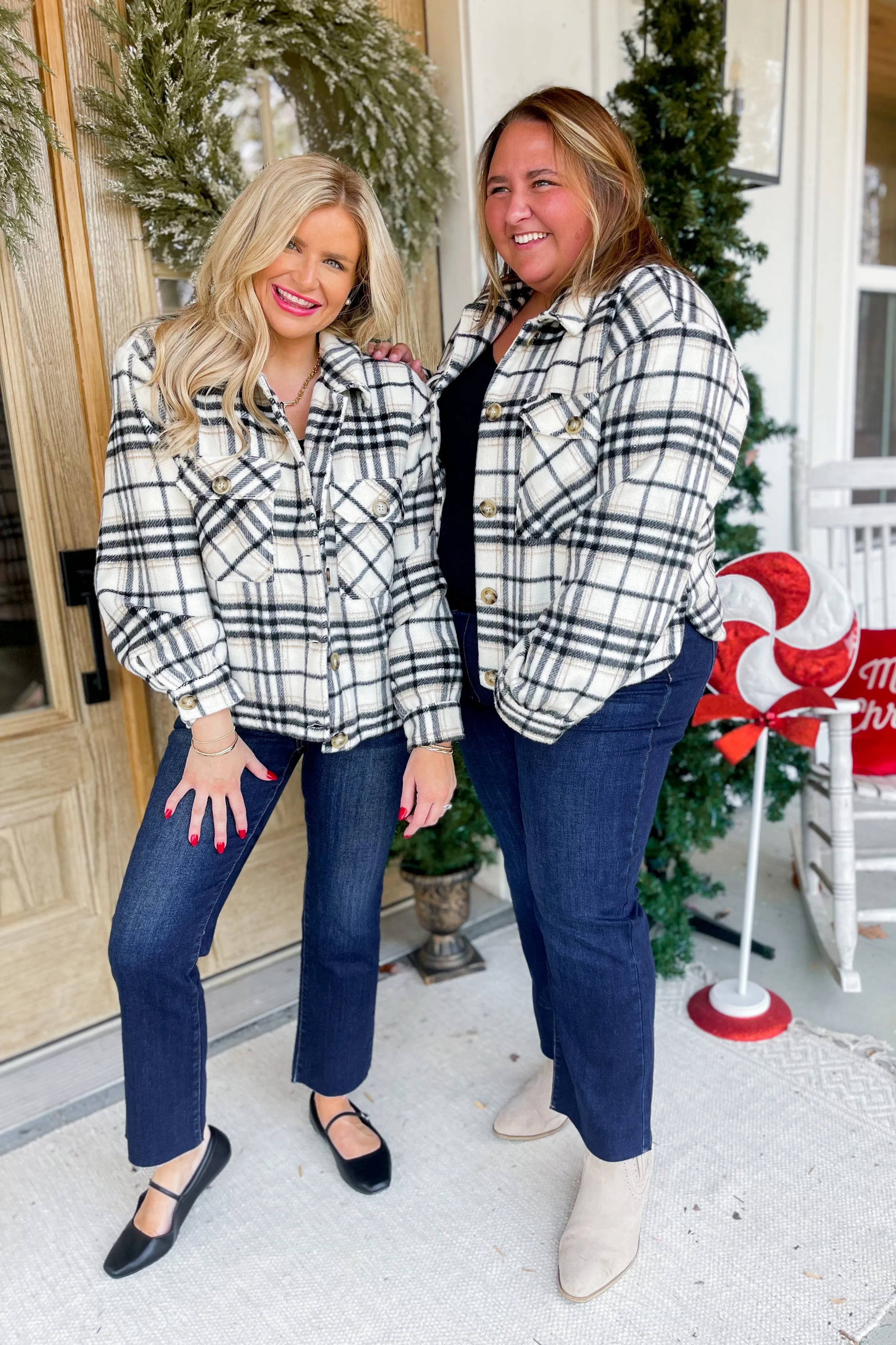 *DOORBUSTER* Bolton Long Sleeve Plaid Coat [S-3X]