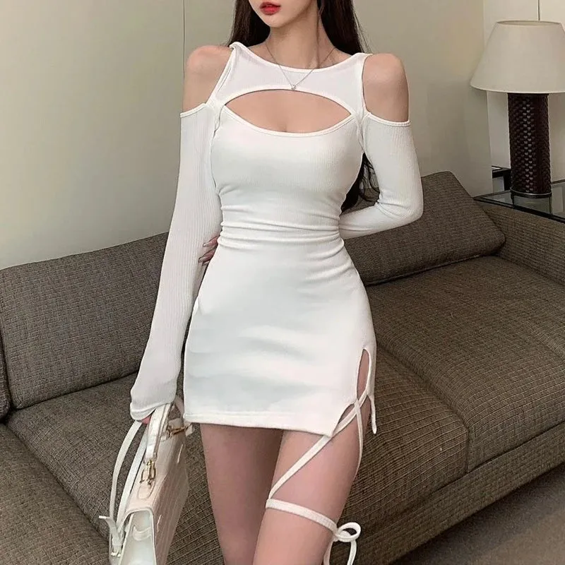 DressBetty - Casual Party Cut Out Slim Sexy Dress Elegant Streetwear