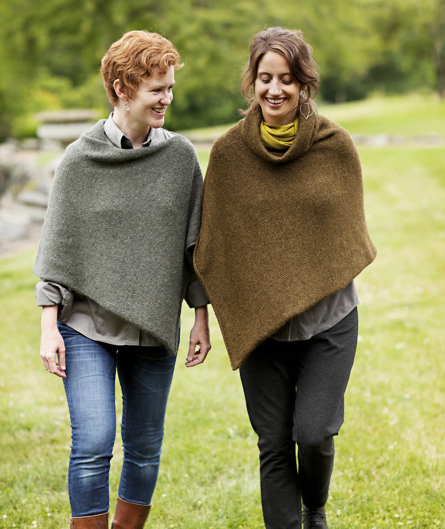 Easy Folded Poncho Using Rowan Felted Tweed