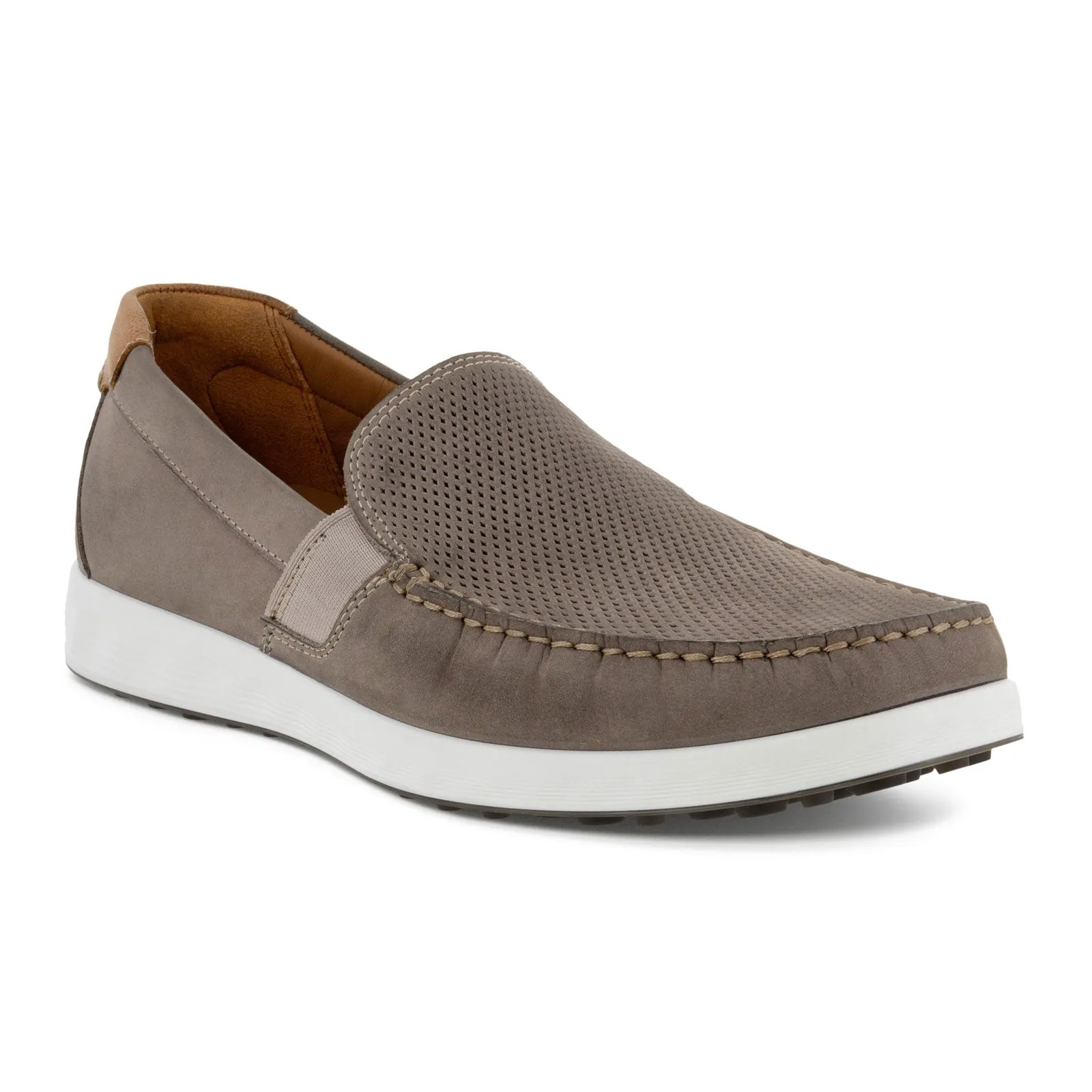 ECCO S Lite Moc Slip On (Men) - Warm Grey/Cognac