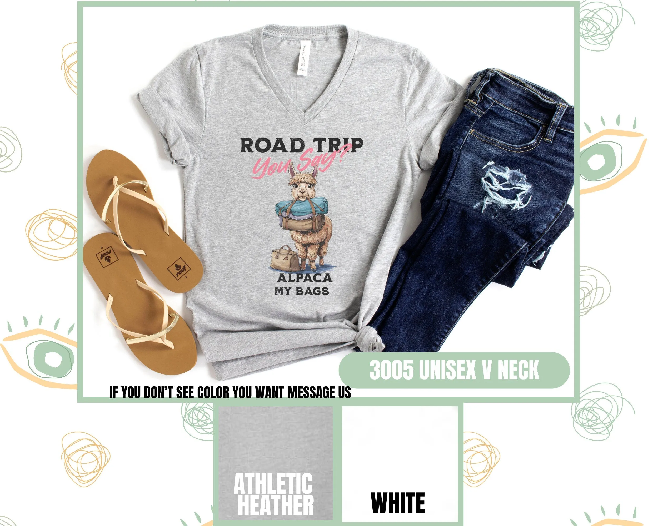 Funny Road Trip T-Shirt, Alpaca My Bags Graphic Tee, Humorous Travel Shirt, Cute Alpaca Illustration, Adventure Lover Gift Sweatshirt