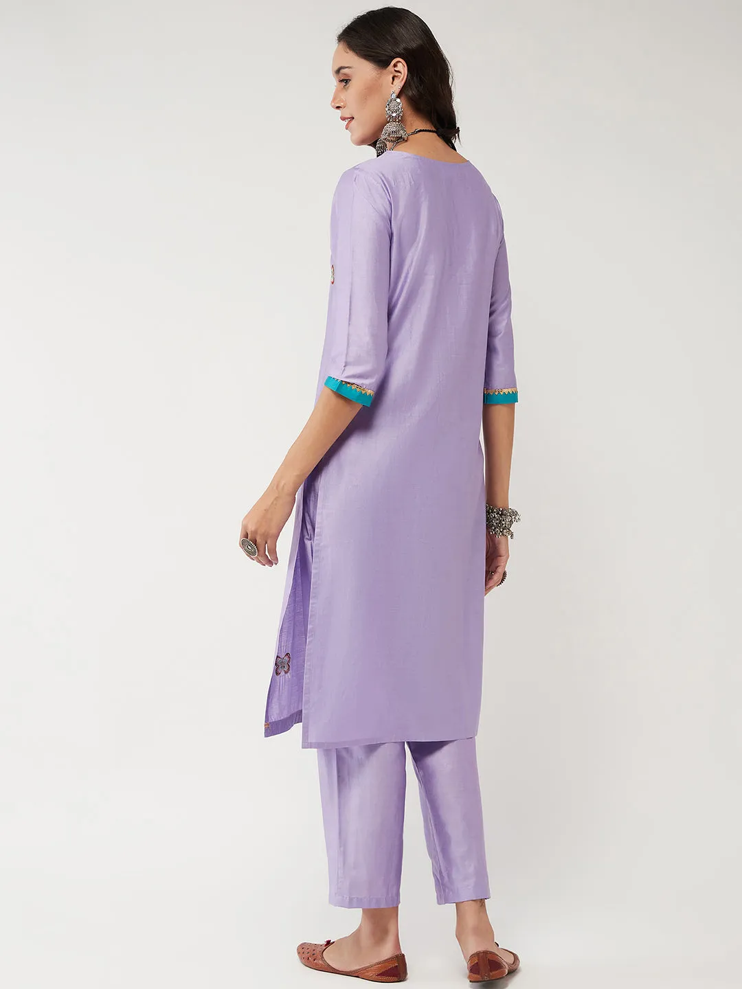 Fusion Embroidered Placket Kurta