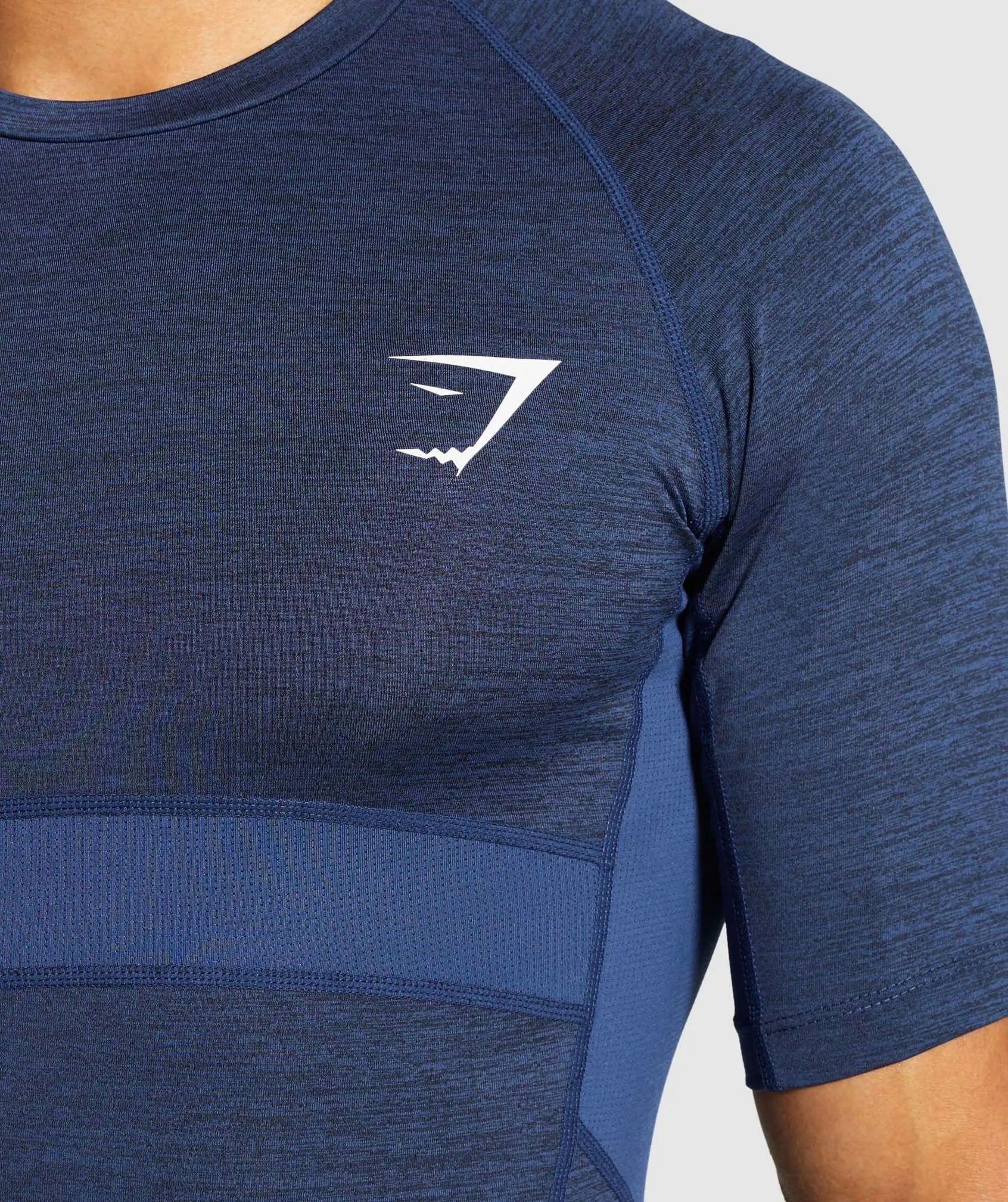 Gymshark Element  Baselayer T-Shirt - Dark Blue Marl