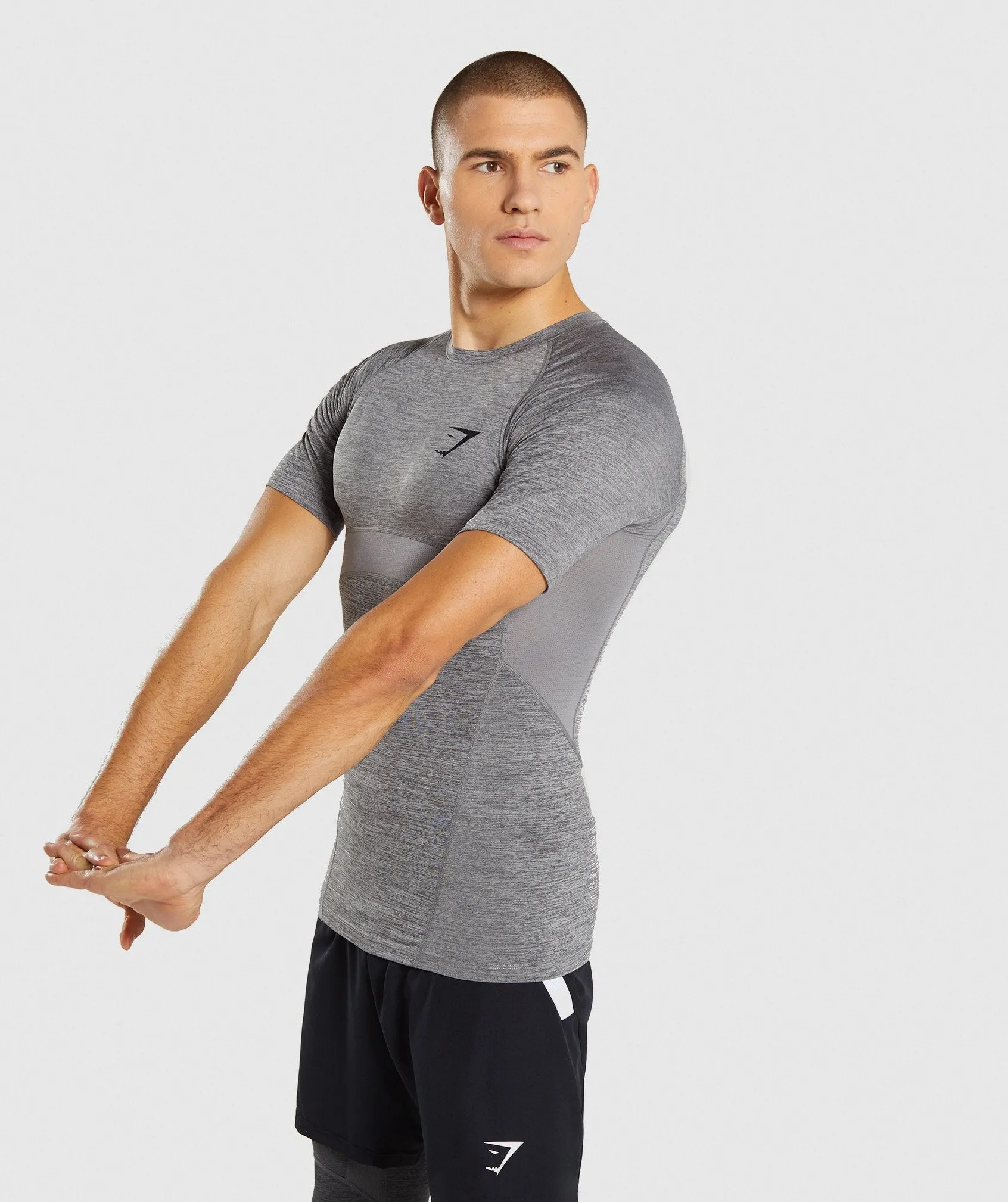 Gymshark Element  Baselayer T-Shirt - Smokey Grey Marl