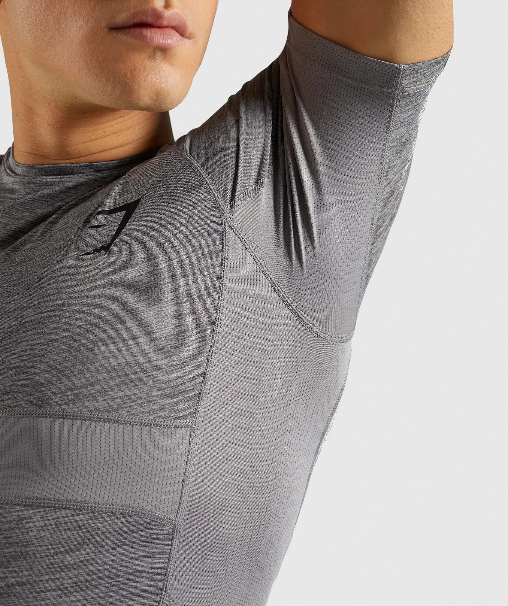 Gymshark Element  Baselayer T-Shirt - Smokey Grey Marl