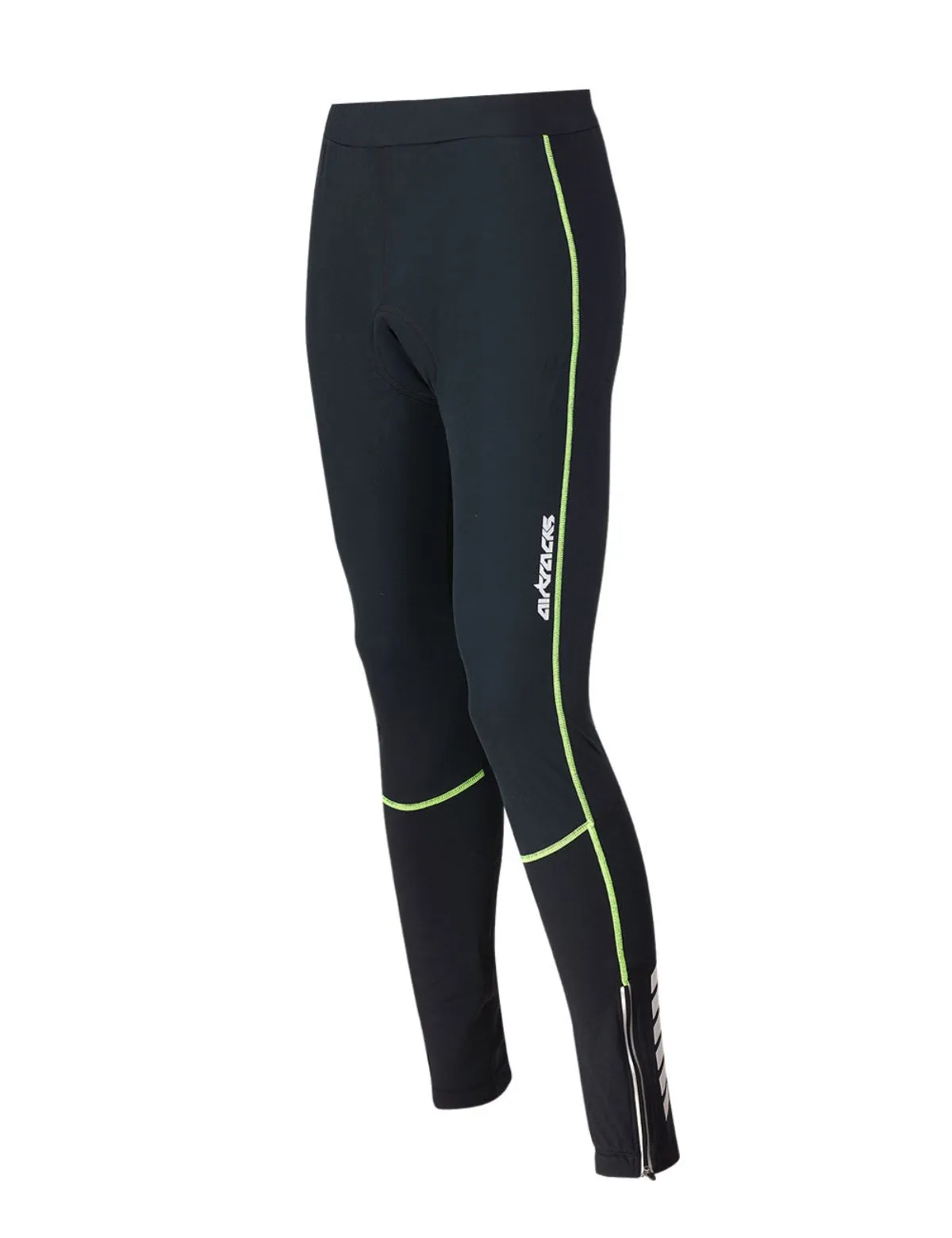 Herren Thermo Fahrradhose Lang Pro Schwarz Neon