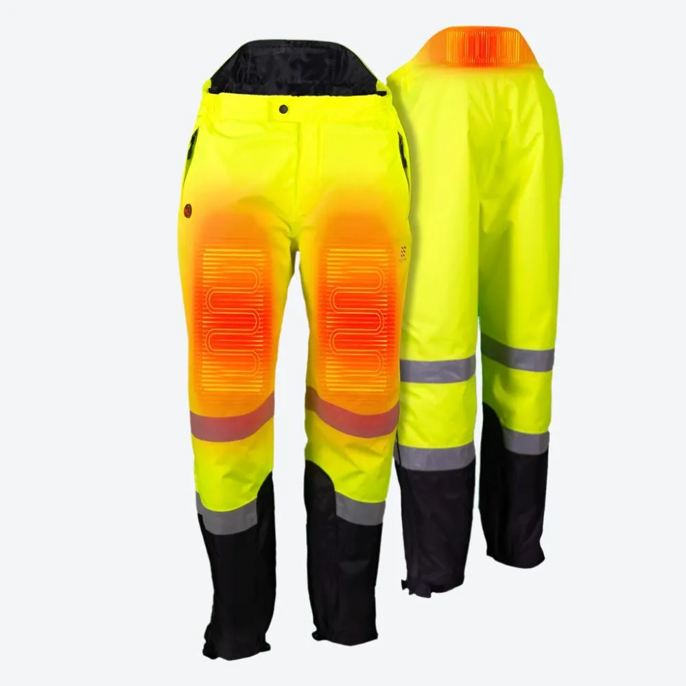 Hi-Vis Heated Rain Pants Men's