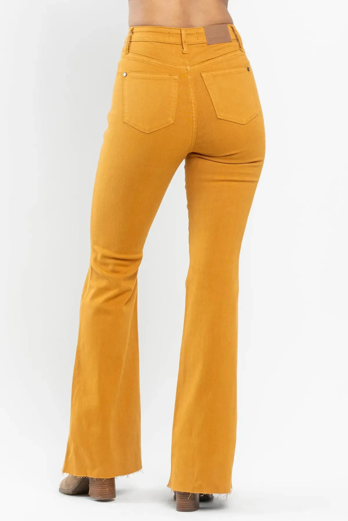 Judy Blue Tummy Control Marigold Flare