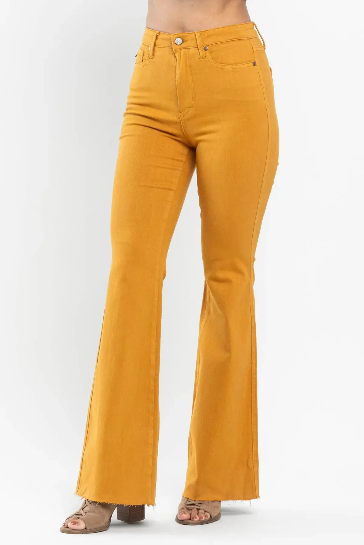 Judy Blue Tummy Control Marigold Flare