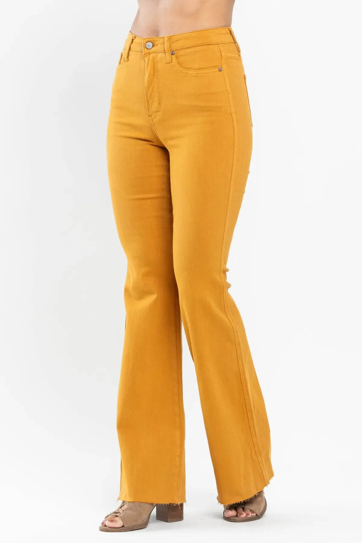 Judy Blue Tummy Control Marigold Flare