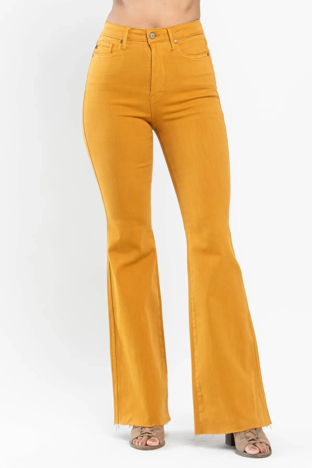 Judy Blue Tummy Control Marigold Flare