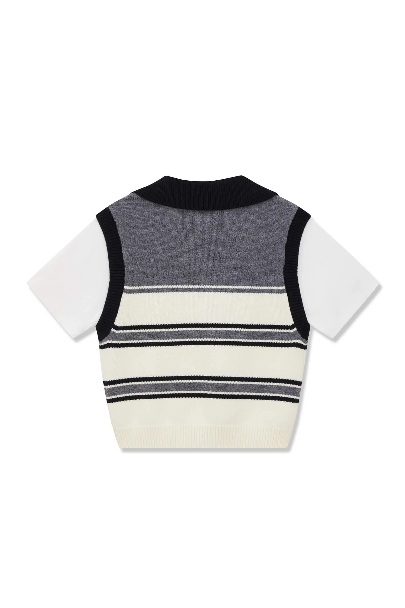 LILY Fake Two-Piece Wool Sweater Knitted Vest