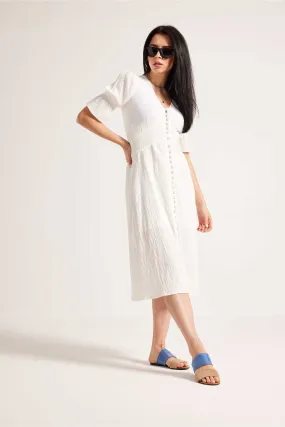 LILY WHITE MIDI DRESS