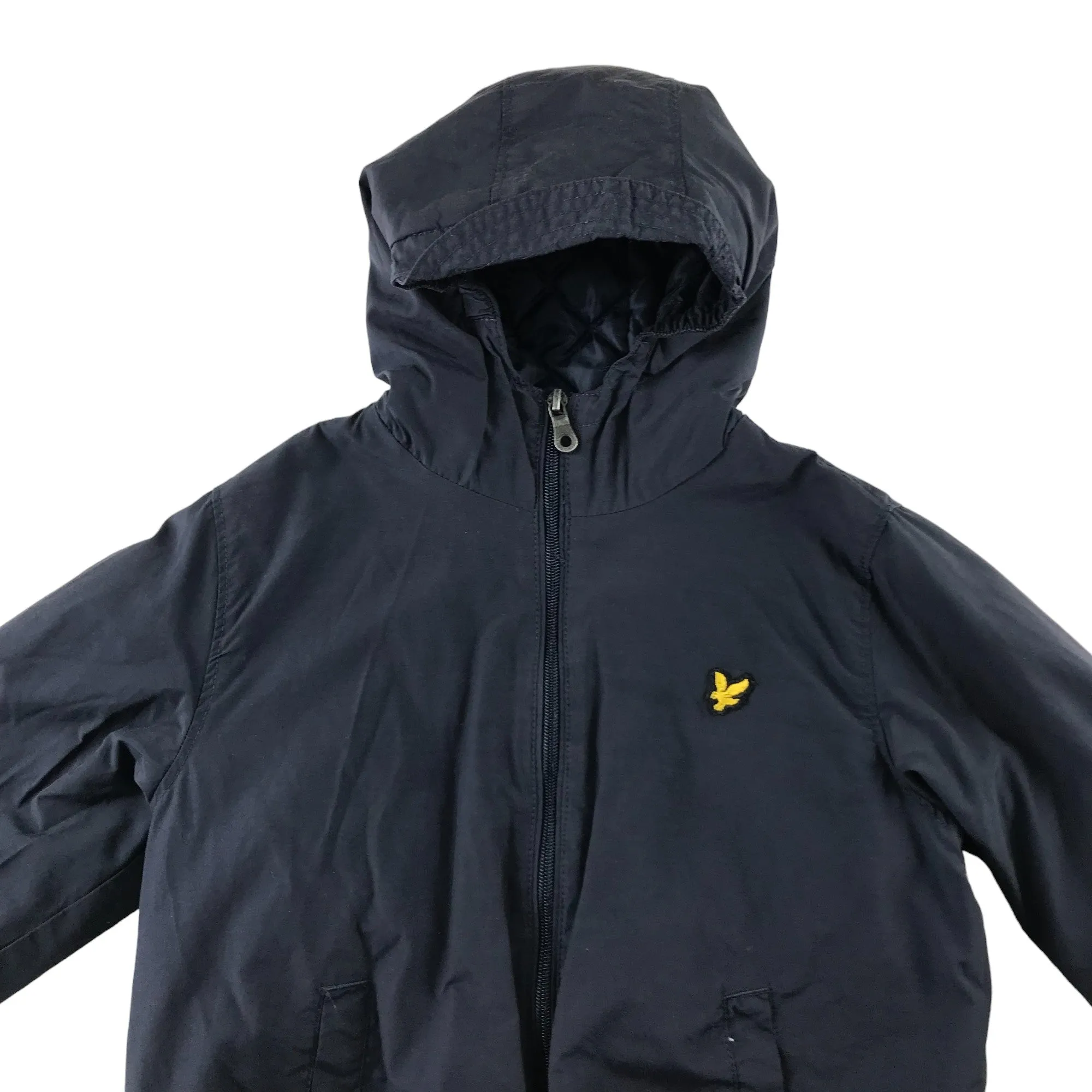 Lyle & Scott light jacket 8-9 years navy blue light puffer bomber with hood