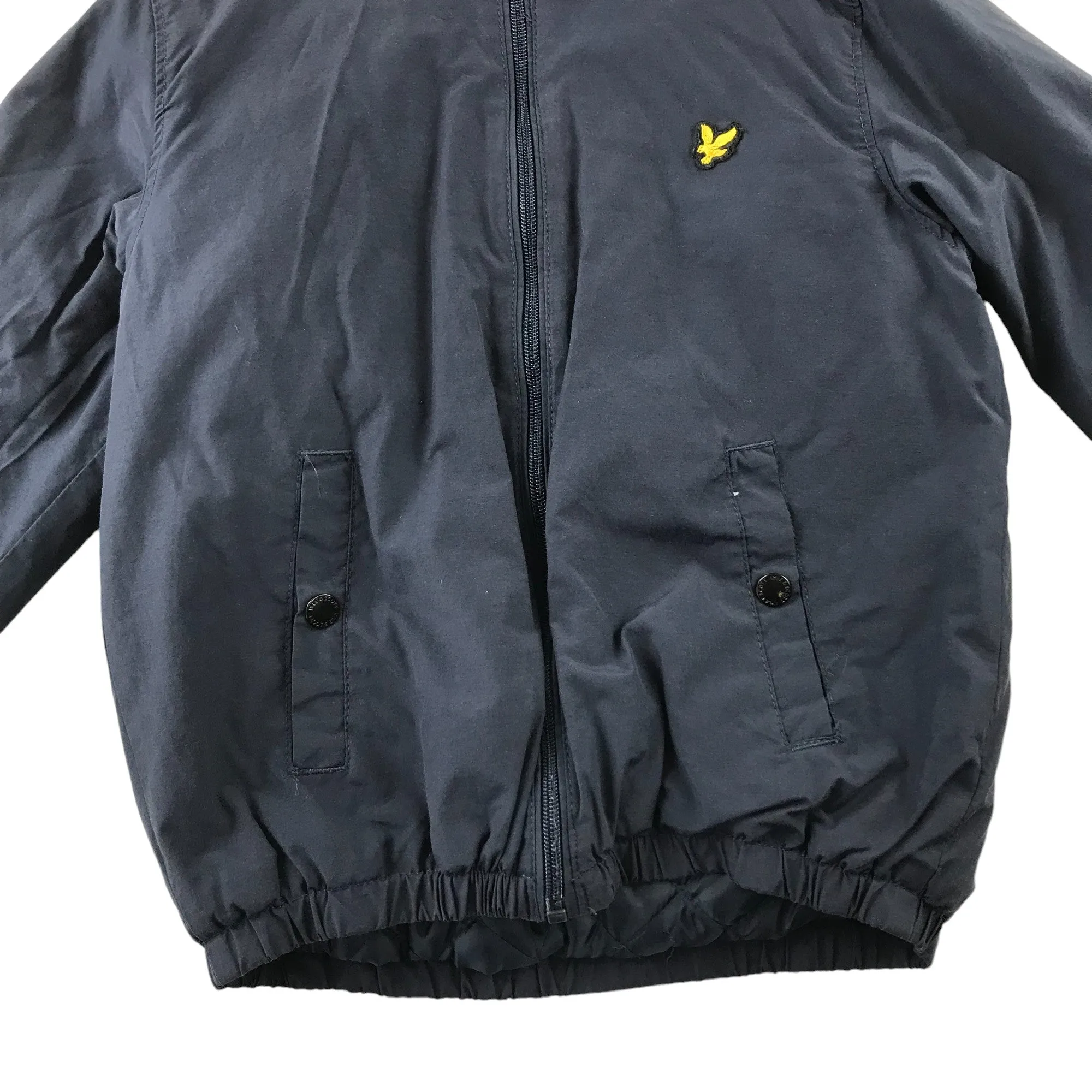 Lyle & Scott light jacket 8-9 years navy blue light puffer bomber with hood